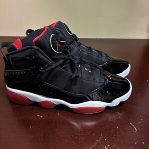 Jordan 6 RINGS Men's Multi Size Black /Varsity Red-White 322992-062 sz 11 or 10